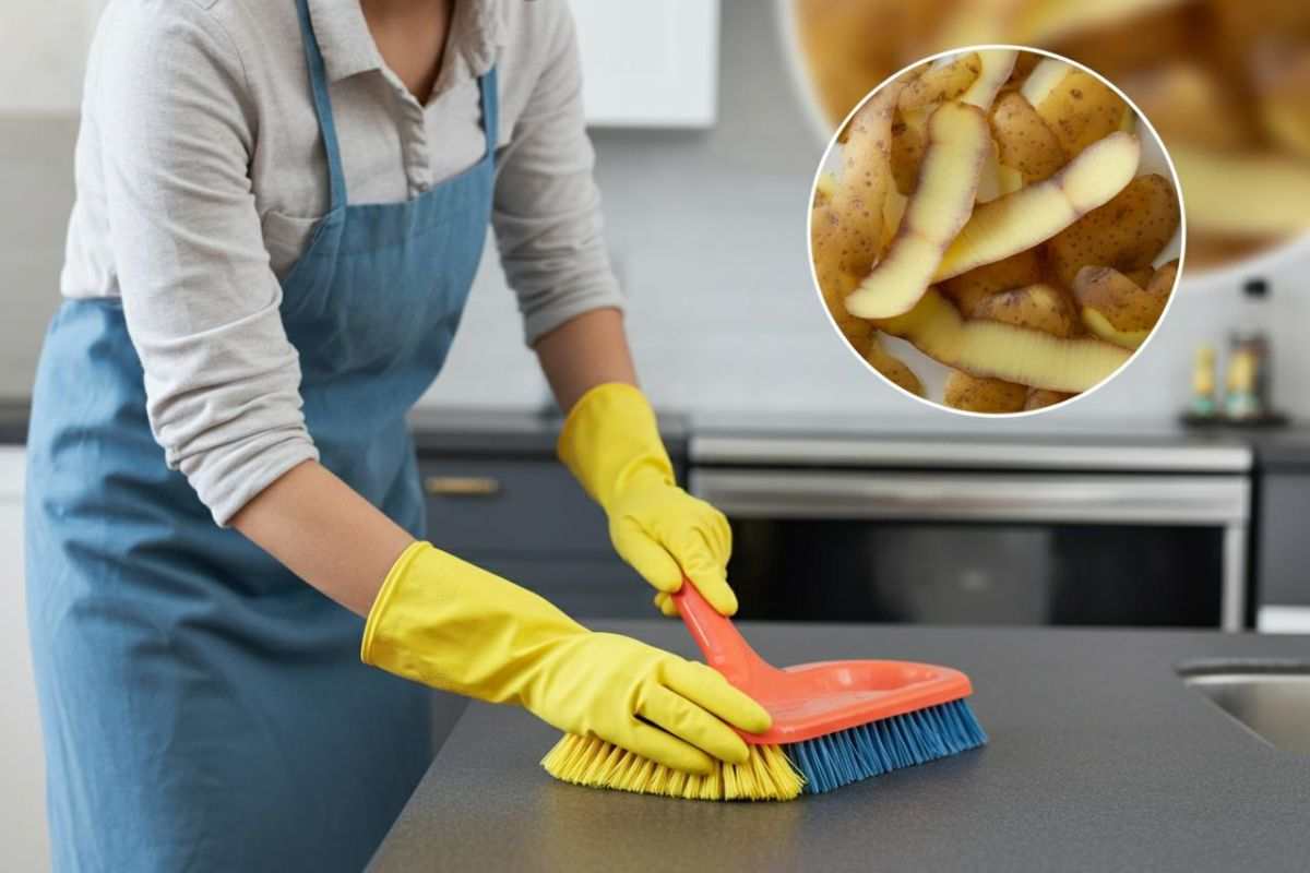 Bucce di patata per pulizia domestica